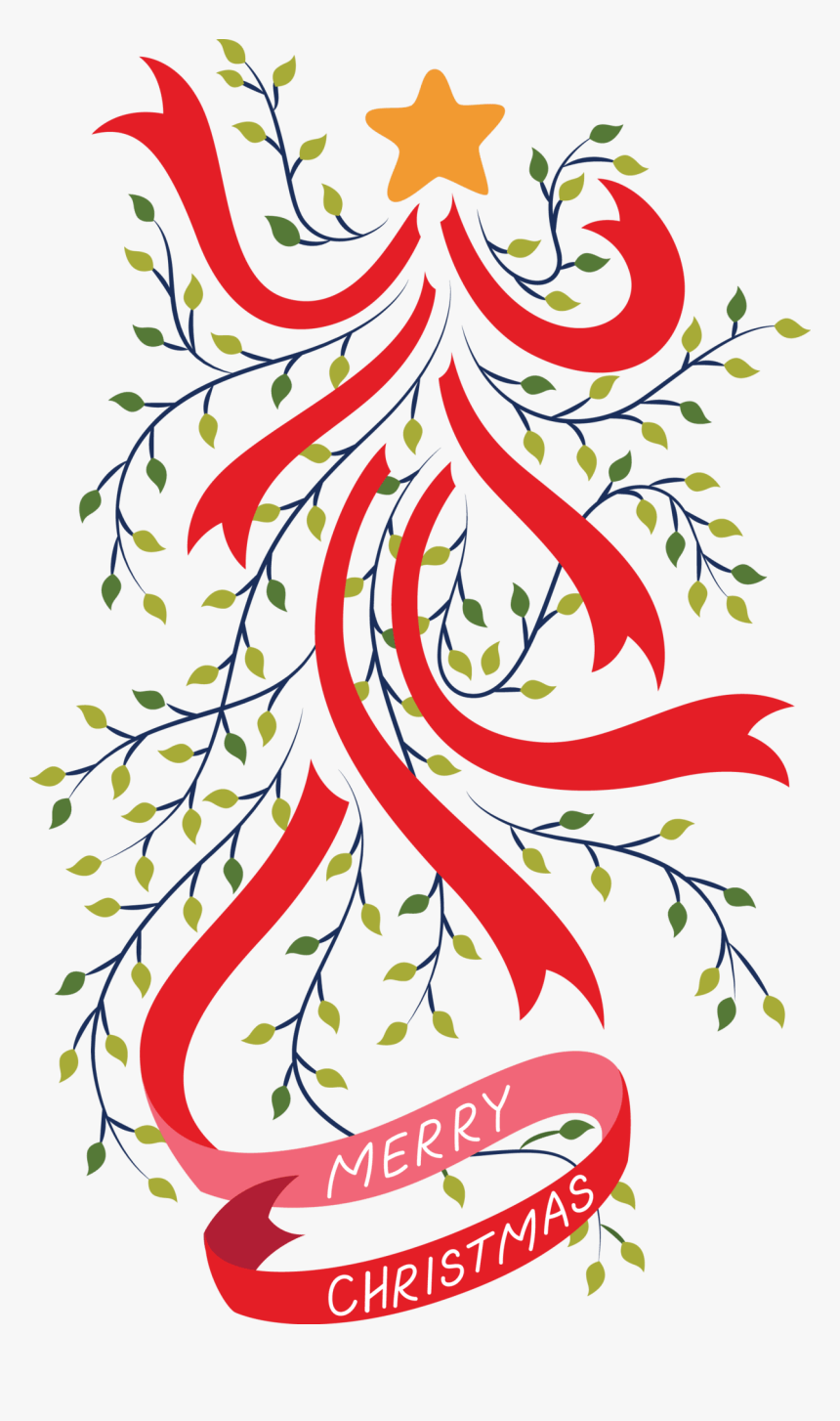 Christmas Tree Fake Tattoo, Christmas Tree Temporary - Illustration, HD Png Download