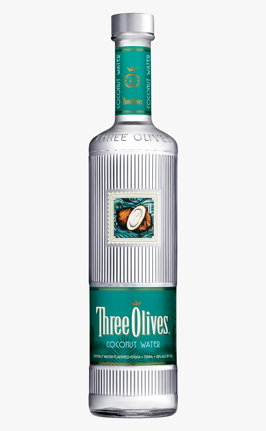 Three Olives Coconut Water Vodka, HD Png Download