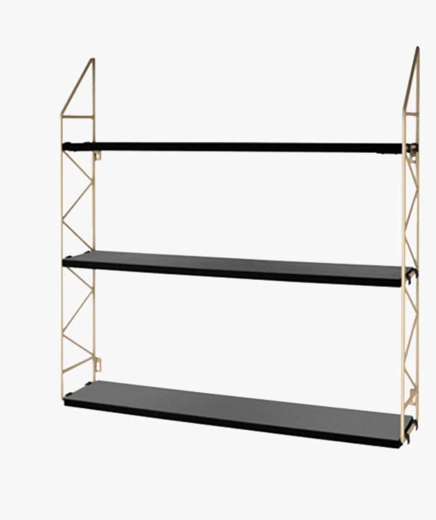 Wall Mounting Shelves With Zig Zag Metal Sides Thumbnails - Present Time Wall Rack Zig Zag, HD Png Download