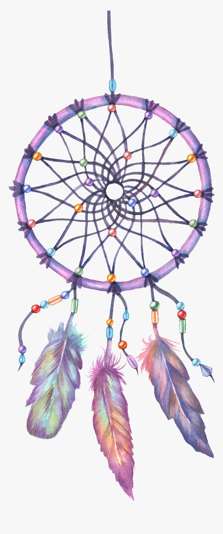 Bloody Feather Transparent Decorative - Purple Dream Catcher Png, Png Download