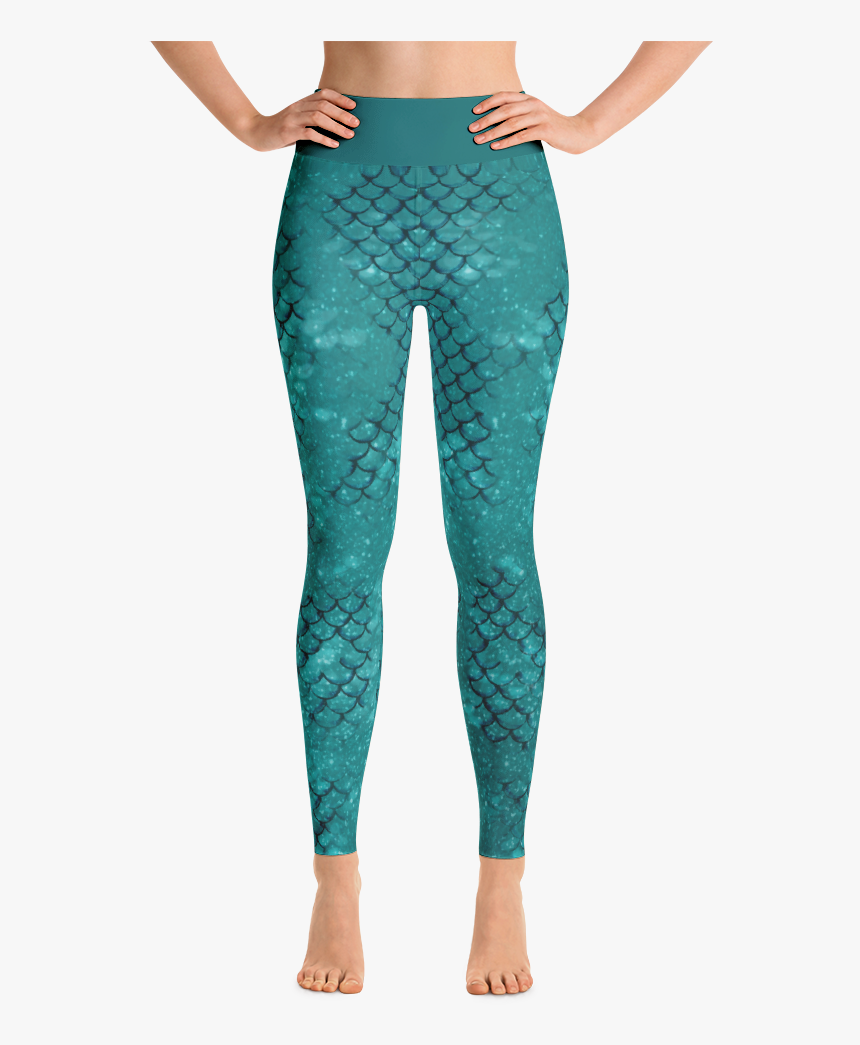 Merma#scales Teal V2 Teal Watermark 2 Mockup Front - Leggings Albania, HD Png Download