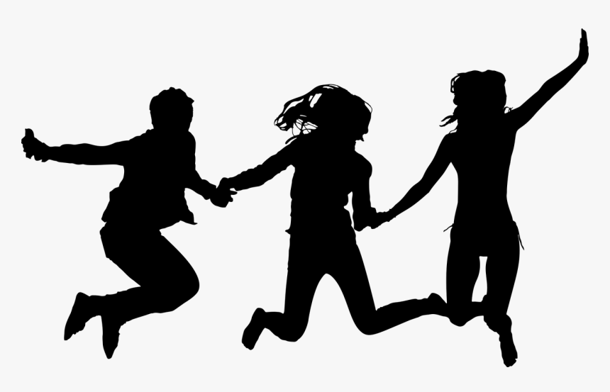 Transparent Silhouette Three Girls, HD Png Download