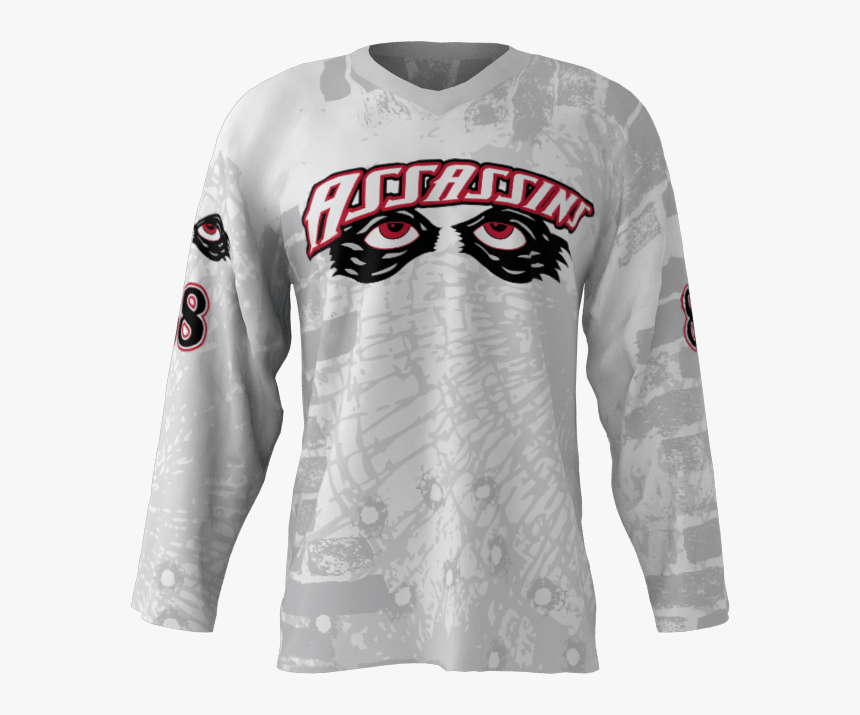 Assassins Custom Roller Hockey Jersey - Long-sleeved T-shirt, HD Png Download