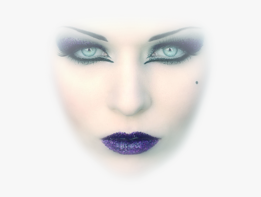 Face Portrait Model Girl Woman Mujer People Purple - Tubes Psp Visage Femmes, HD Png Download