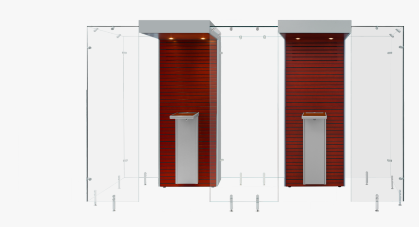 Mahogany And Grey Modular Smoke Cabin Unit - Smoke Solution, HD Png Download