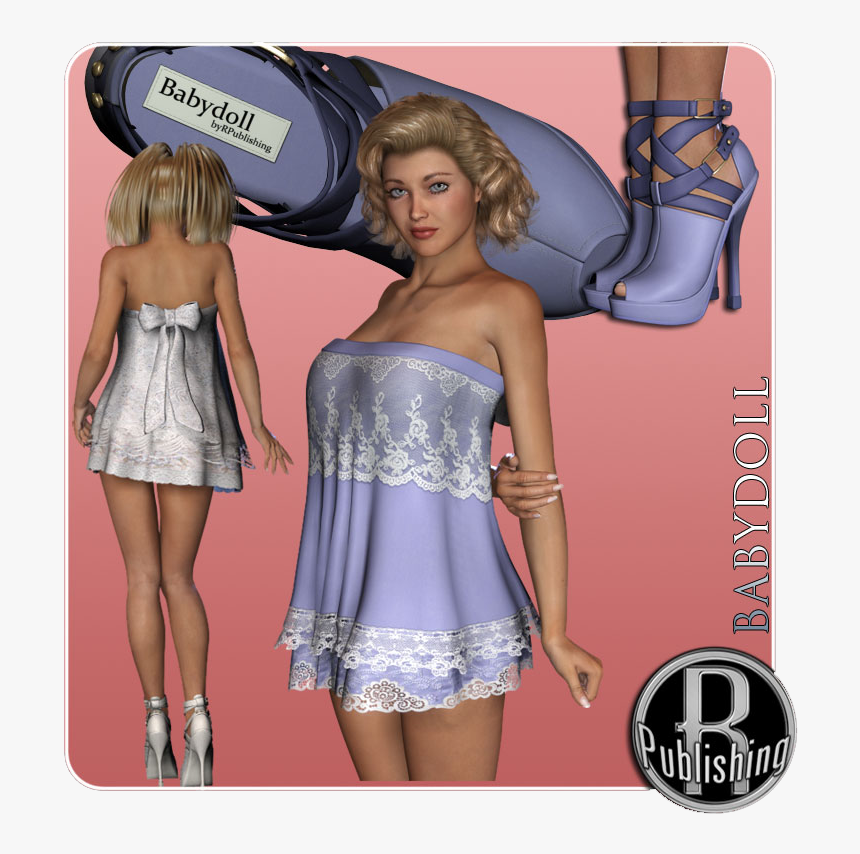 Baby Doll Dress & Shoes V4/a4/g4 By Rpublishing - Girl, HD Png Download