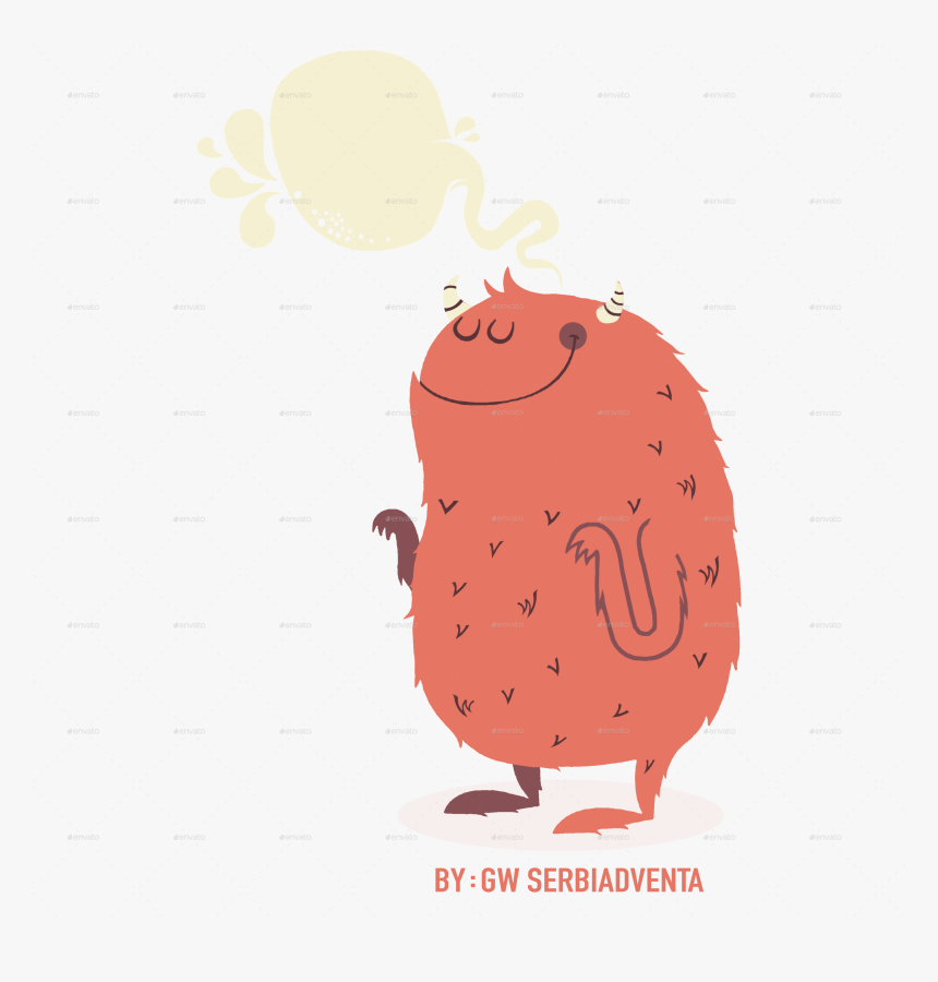Cute Monster Illustration, HD Png Download