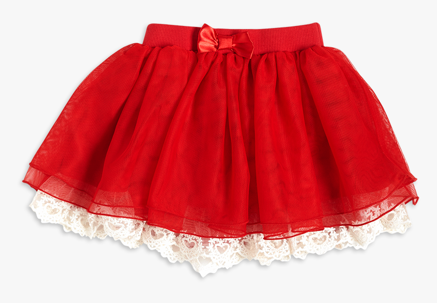 Tulle Skirt With Lace Red - Miniskirt, HD Png Download