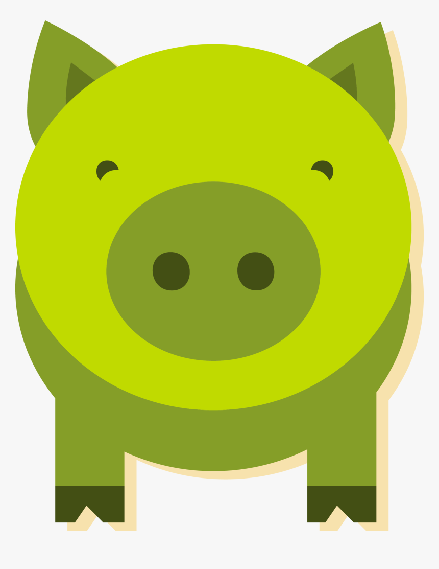 Transparent Sidewalk Clipart - Green Pig Clipart, HD Png Download