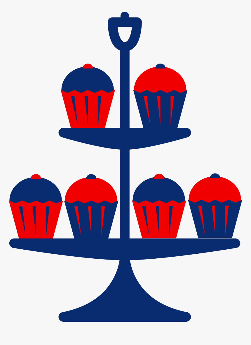 Jubilee Cake Stand Blue - Pastel Rojo Y Azul, HD Png Download