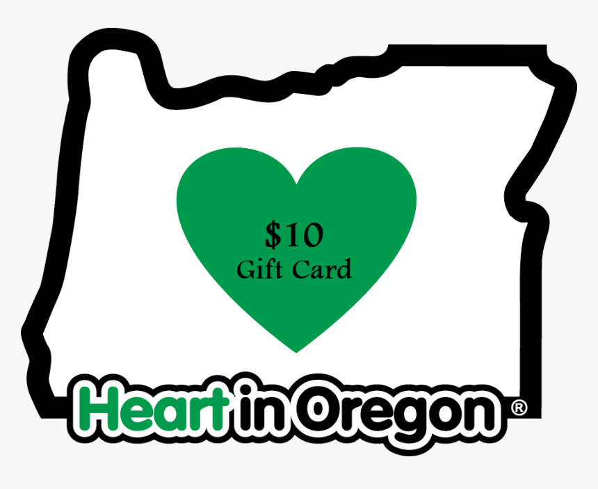 Heart Oregon Sticker Clipart , Png Download - Heart In Oregon, Transparent Png