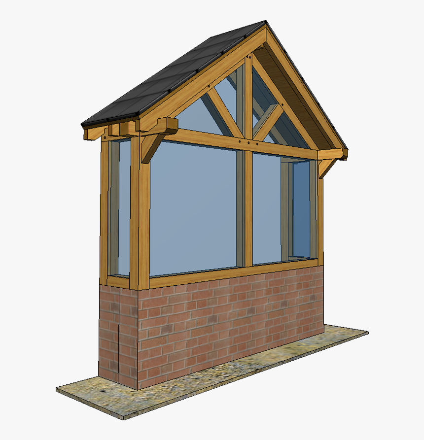 Bay Window B1gable Truss 3d1 - Lumber, HD Png Download
