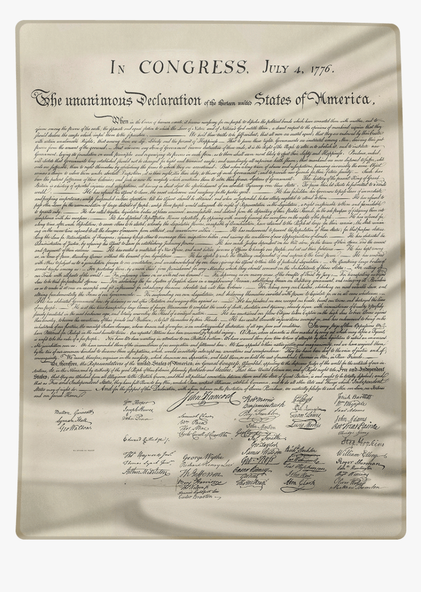 Declaration Of Independence Blanket, HD Png Download , Transparent Png