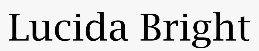 Lucida Bright Font, HD Png Download