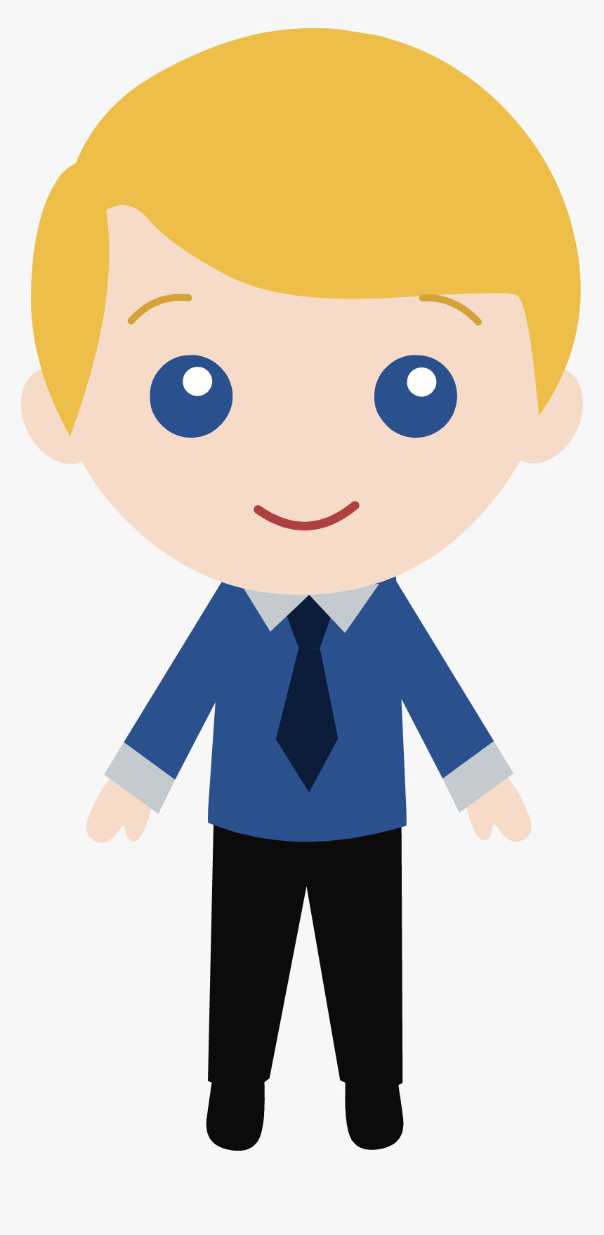 Looking Clipart Kid - Black Hair Boy Cartoon, HD Png Download