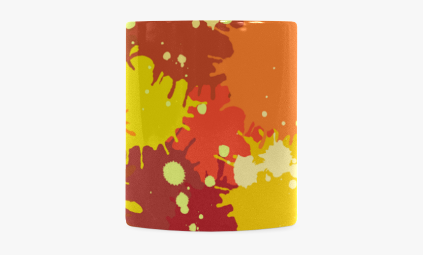 Summer Orange Yellow Splash Painting White Mug - Illustration, HD Png Download