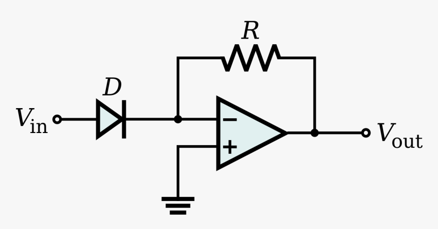 Op Amp And Diode Circuit, HD Png Download