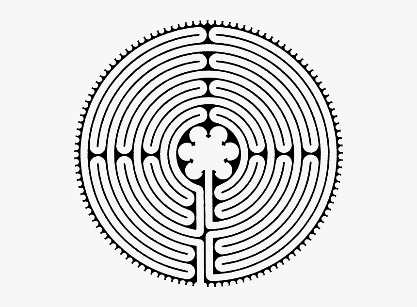 Labyrinth 11 Chartres Plain - Chartres Cathedral Labyrinth, HD Png Download