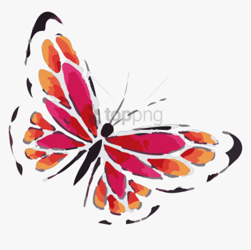 Flying Butterfly Png - Transparent Butterfly Tattoo Png, Png Download