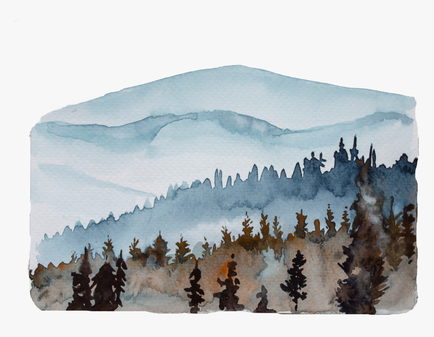 Lonely Planet Travel Guide Recommends The Katahdin - Watercolor Forest, HD Png Download