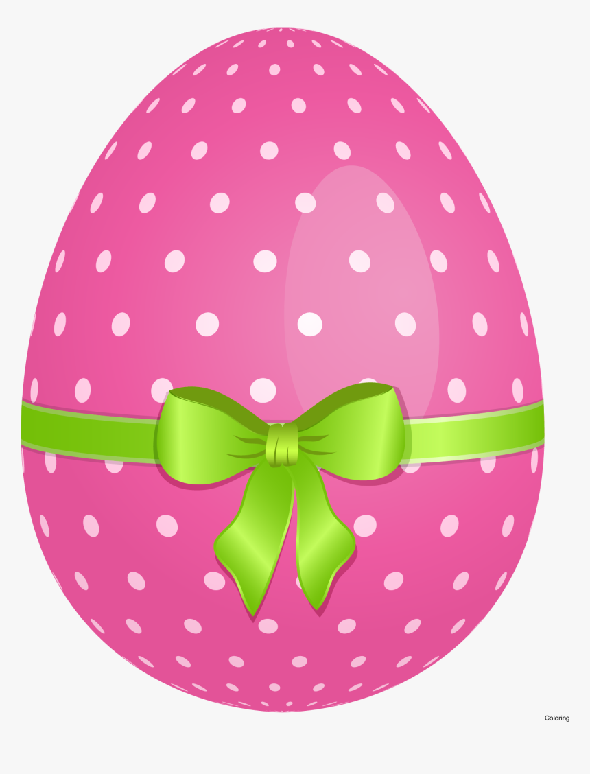 Transparent Polka Dot Background Clipart - Green And Pink Easter Egg, HD Png Download