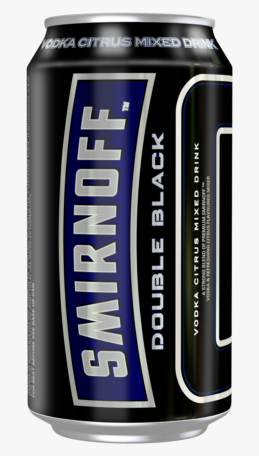 Smirnoff Ice Double Black Cans 10 Pack 375ml - Smirnoff Double Black Standard Drinks, HD Png Download
