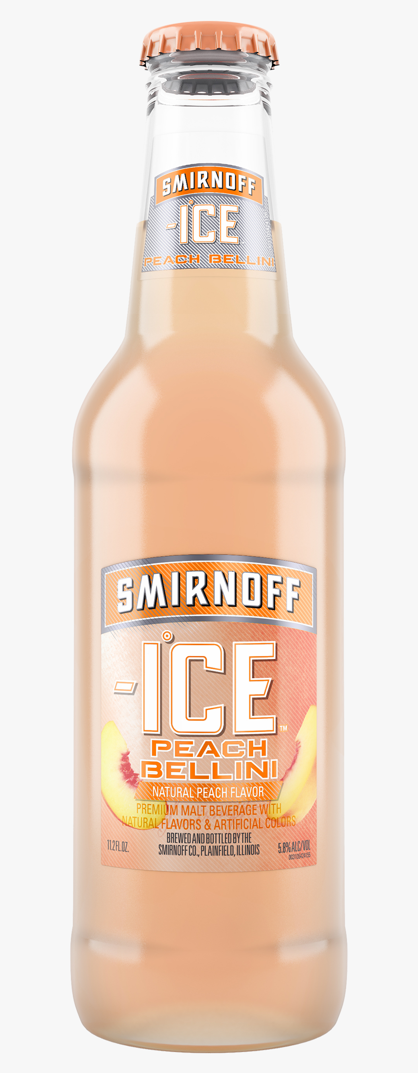 Smirnoff Ice Peach Bellini, 8 Oz Bottle - Glass Bottle, HD Png Download