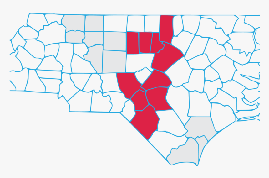 Map-02 - Map Of North Carolina, HD Png Download
