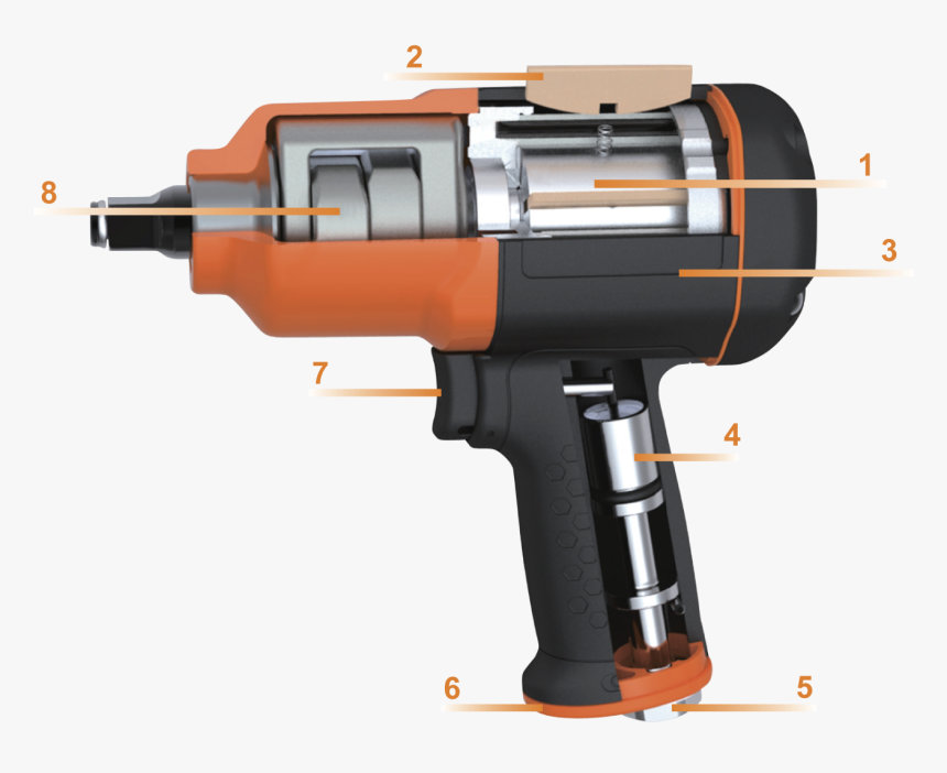 Partes De Una Pistola Neumatica De Impacto, HD Png Download