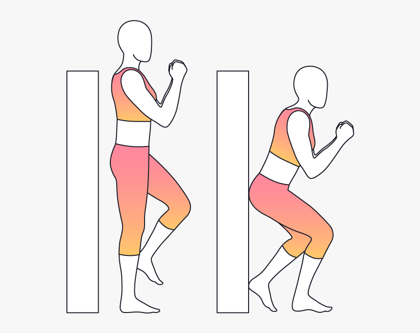Exercise Clipart Squat Exercise - Illustration, HD Png Download