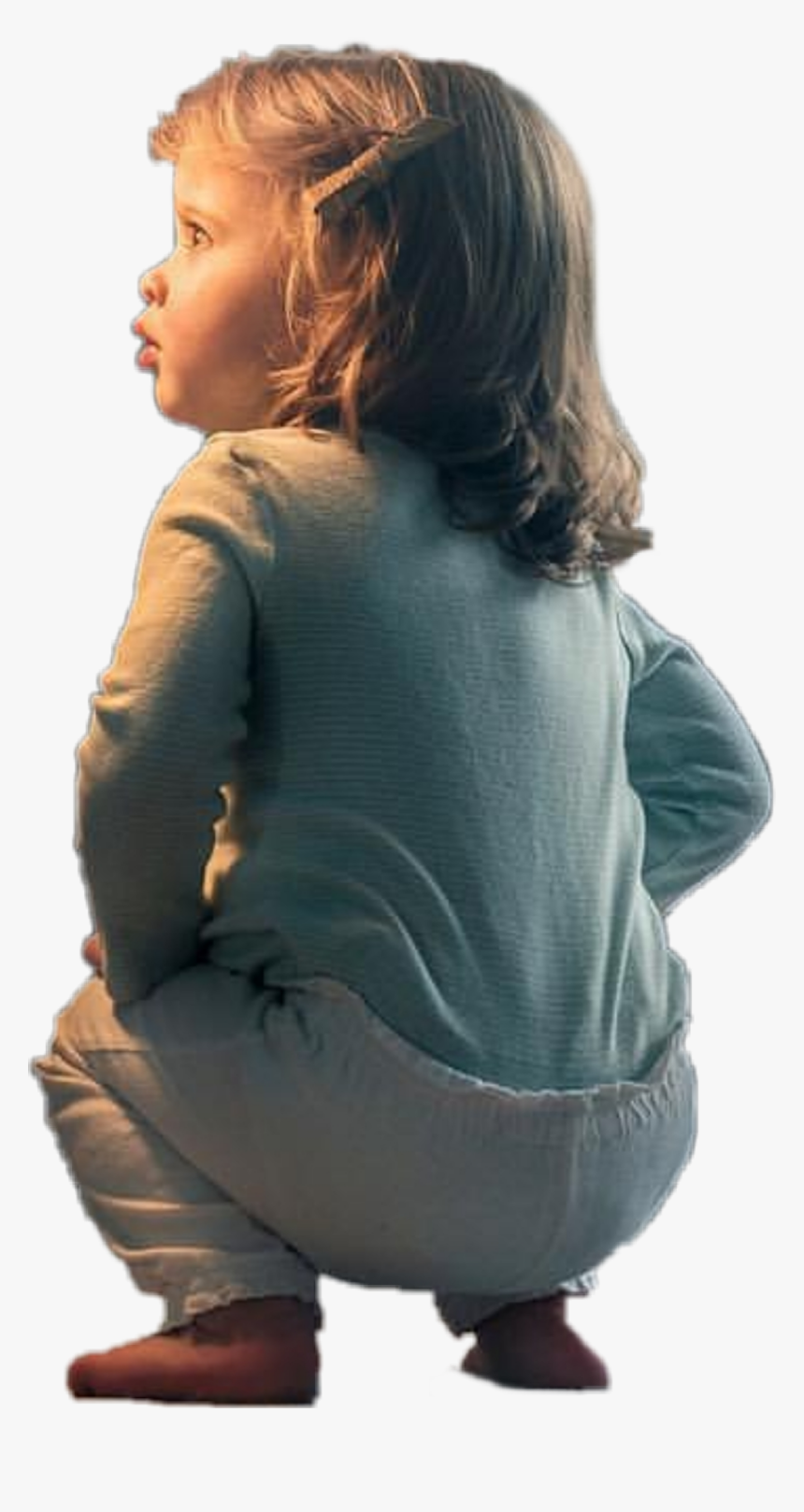 #kid #girl #child #squats #cute #squat #pouting - Girl, HD Png Download