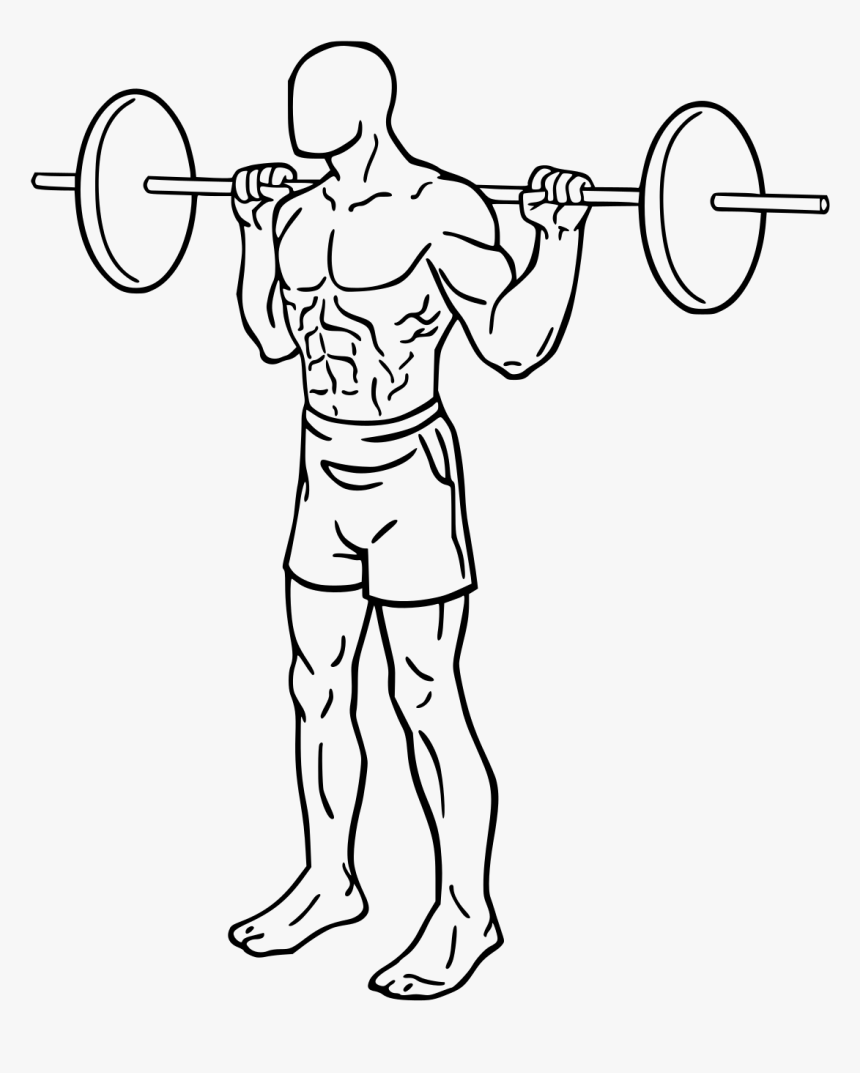 Narrow Stance Squat With Barbell, HD Png Download