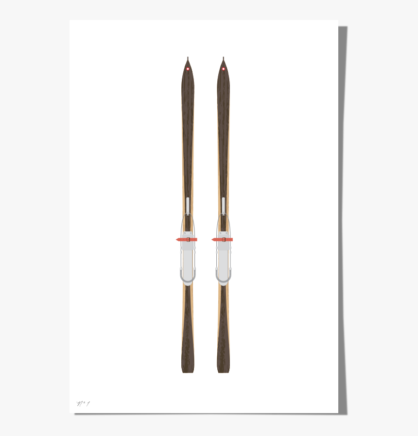 Rkr Print-skis1 - Ski, HD Png Download