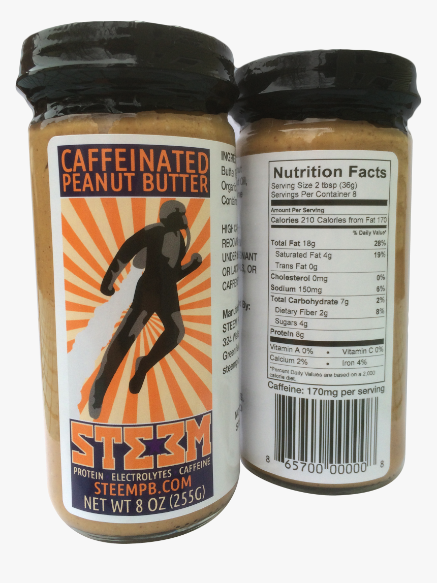Steem Caffeinated Peanut Butter, HD Png Download