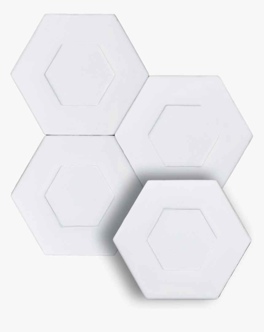 Ceramic Tile White Hexagon Dimension, HD Png Download