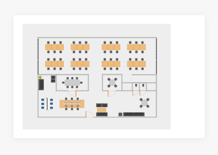Office Floor Plan, HD Png Download