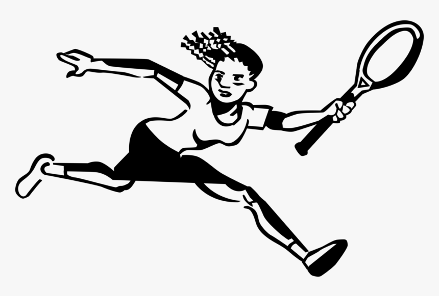 Athlete Drawing Tennis Player, HD Png Download