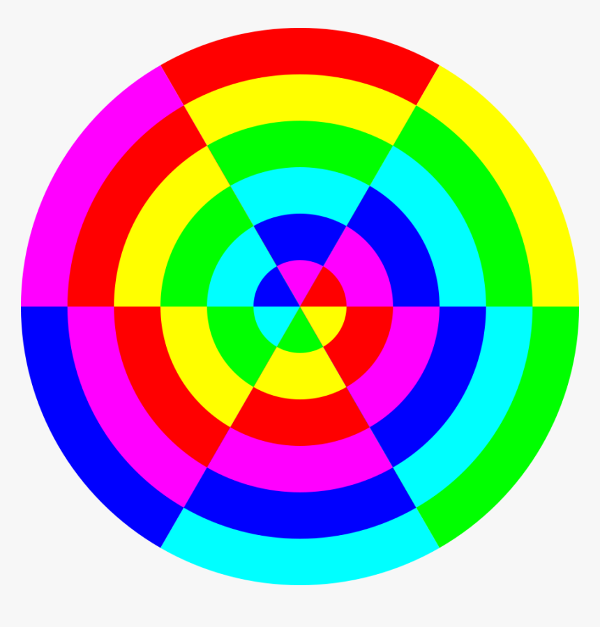 Scrambled 6 Color Pizza Clipart - Scrambled Colors, HD Png Download