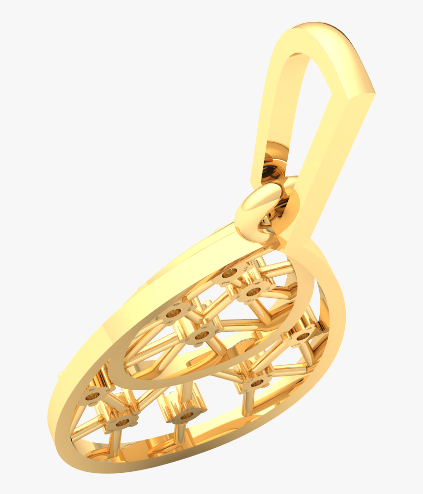 18k Gold Pendant For Women 0 15ct Round Diamond Drop - Pendant, HD Png Download