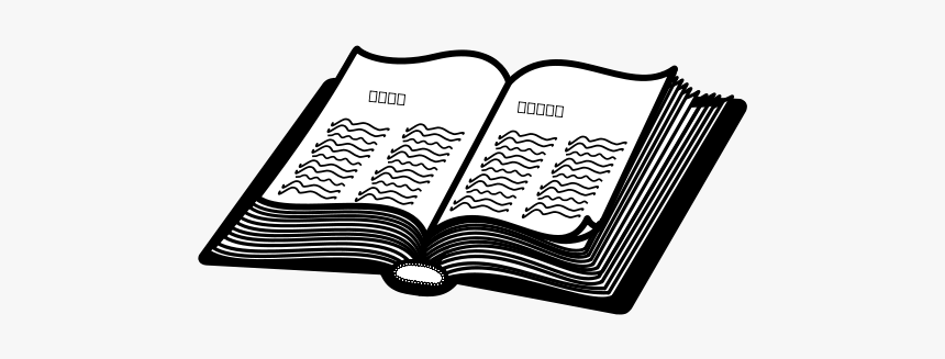 Open Bible Black And White Png, Transparent Png