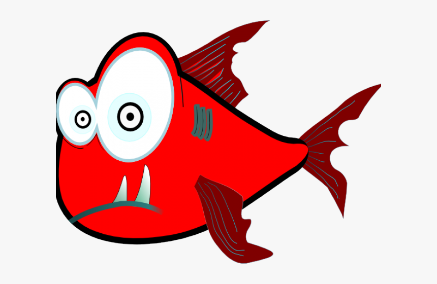 Piranha Clipart Crazy Fish - Piranha Clipart, HD Png Download