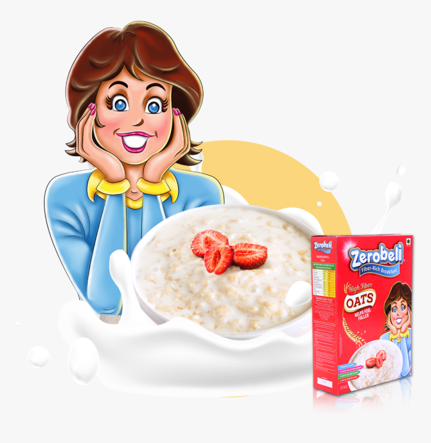Bowl Clipart Porridge Oats - Oatmeal For Breakfast Cartoon, HD Png Download