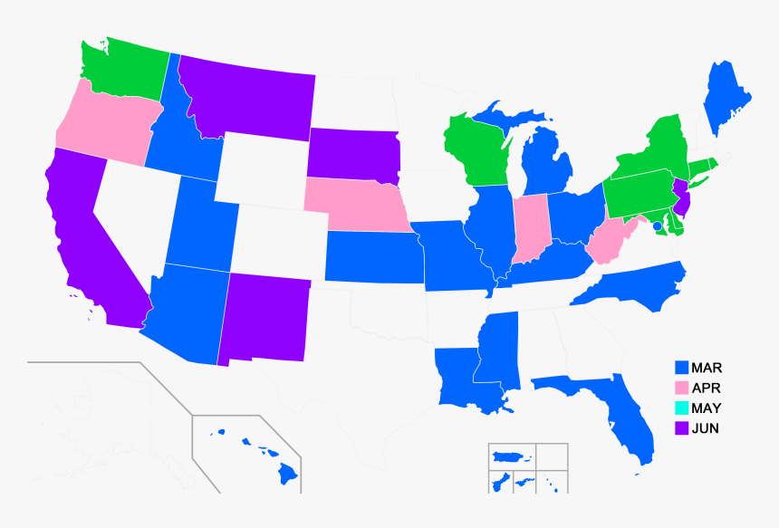 Goprime -super Tuesday - Trump And Hillary States, HD Png Download