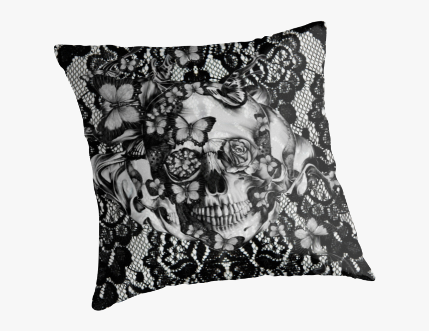 Skull Lace Pattern - Textile, HD Png Download