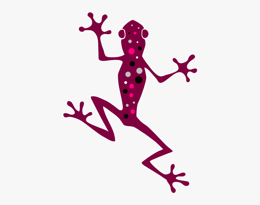 Tree Frog Vector Graphics Clip Art Image - Pink Frog Silhouette, HD Png Download
