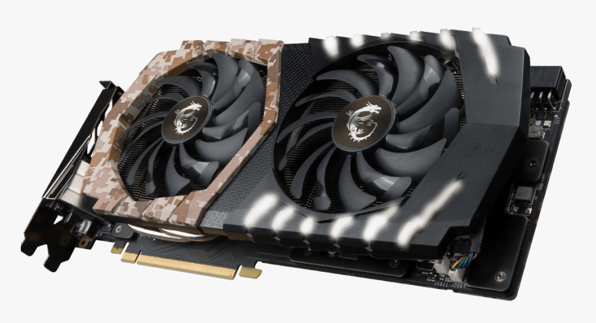 Catch The Vibe With Cool Led Effects - Msi Gtx 1060 Camo Squad, HD Png Download