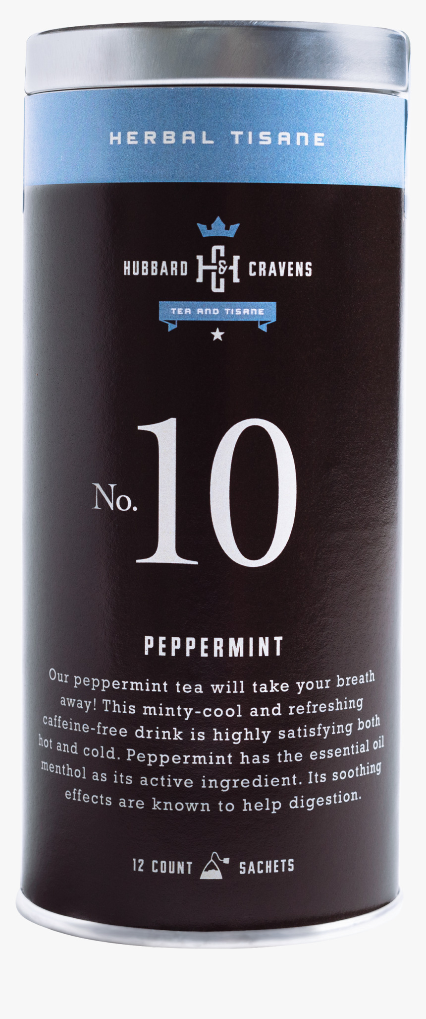 Herbal Tisane, Peppermint Tea Tin On Transparent Background - Caffeinated Drink, HD Png Download