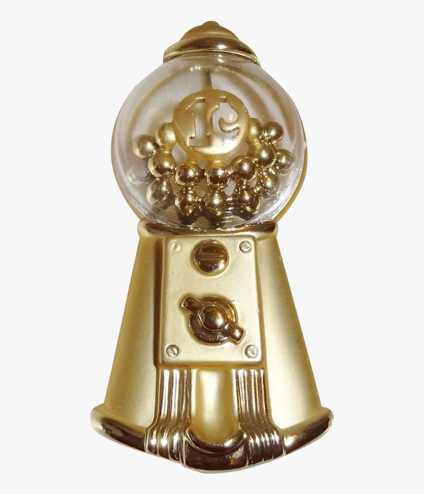 Vintage Gumball Machine Brooch Signed Ajc - Antique, HD Png Download