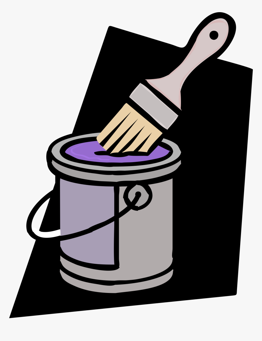 Free Stock Purple Remix Big Image Png - Painting Brush Clipart Black And White, Transparent Png