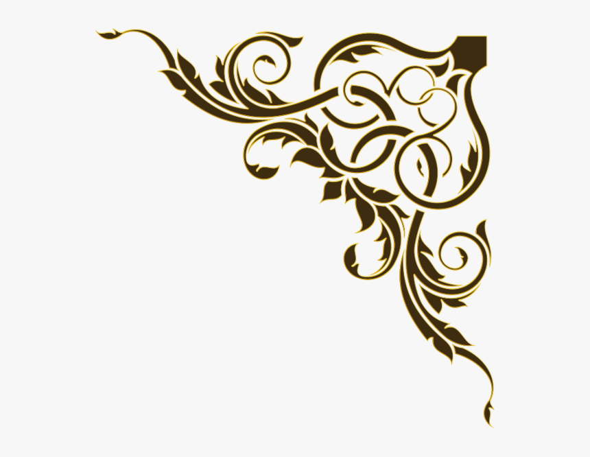 Ornement Angle Clipart Ornament Drawing Stencil - Coin De Page Png, Transparent Png